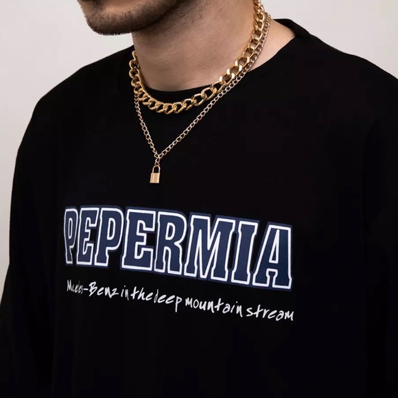 Unisex Gold Chunky Chain Lock Pendant Necklace - Picture 2 of 6